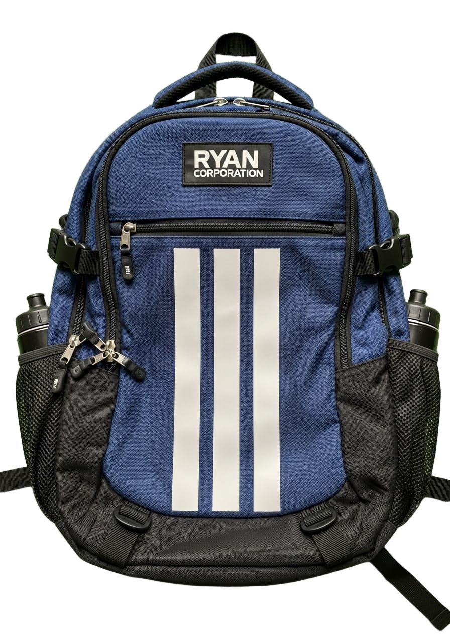 Black Duffel Bag with White Logo