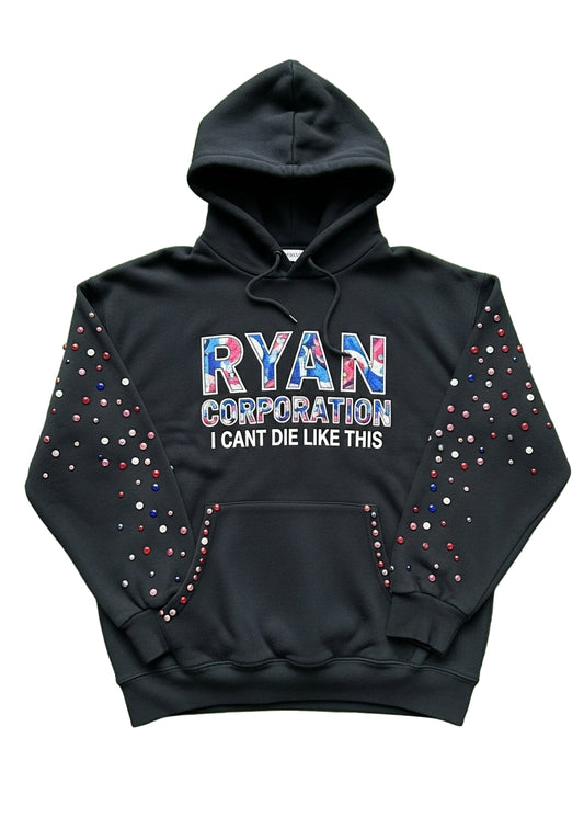 Ryan Corporation Black Graphic Fleece Hoodie