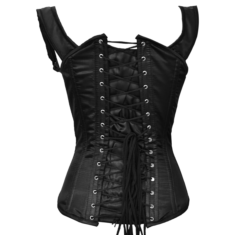 Handmade Satin Underbust Corset  Elegant Waist Trainer with Gothic Touch