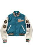 Teal & Cream Varsity Jacket  Ryan Corporation