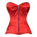 Red Satin Overbust Corset  Waist Training & Body Shaping Corset for Women