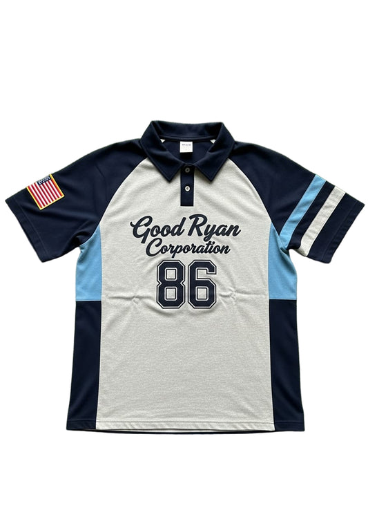 Ryan Corporation Gray & Navy Short Sleeve Shirt