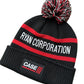 Ryan Corporation Black Pom-Pom Stripe Beanie