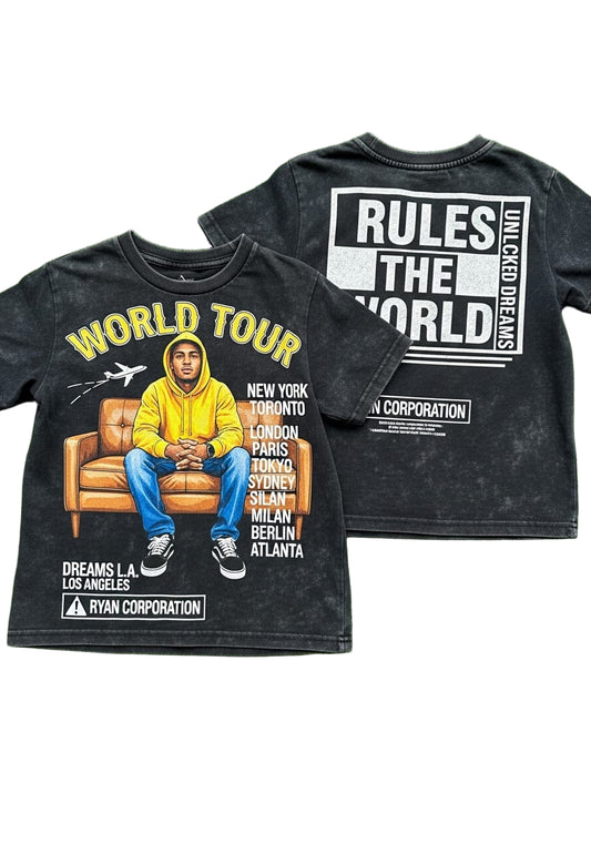 World Tour Graphic T-Shirt  Black