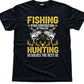 Fishing & Hunting Solves My Problems Graphic T-Shirt Black