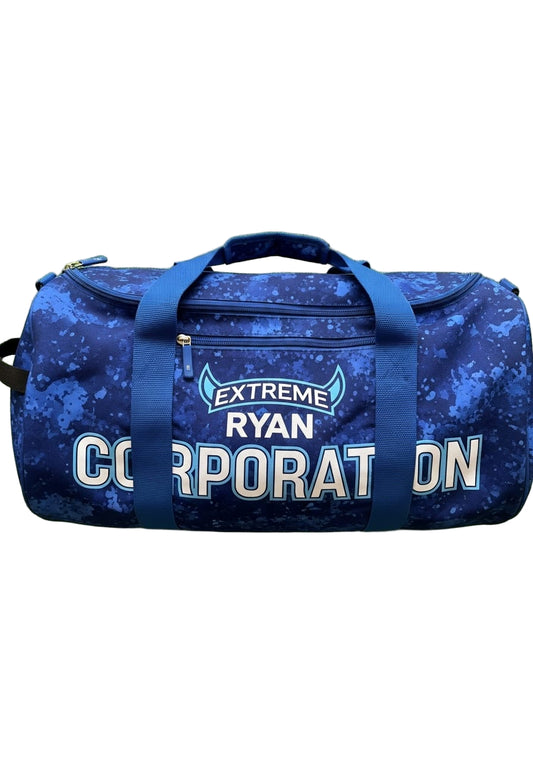 Blue Textured Duffel Bag with Extreme Ryan Corporation Logo