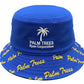 Ryan Corporation Royal Blue Palm Trees Bucket Hat