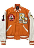Orange & Cream Vintage Varsity Jacket with RC Patch