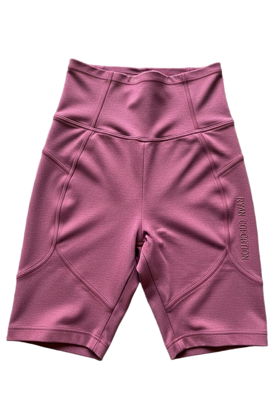 Women’s Athletic Shorts Plum with White Lettering