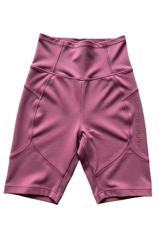 Women’s Athletic Shorts Plum with White Lettering