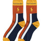 Tri-Color Polo Cotton Socks