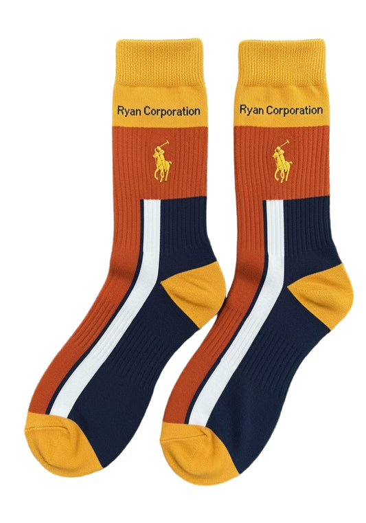 Tri-Color Polo Cotton Socks
