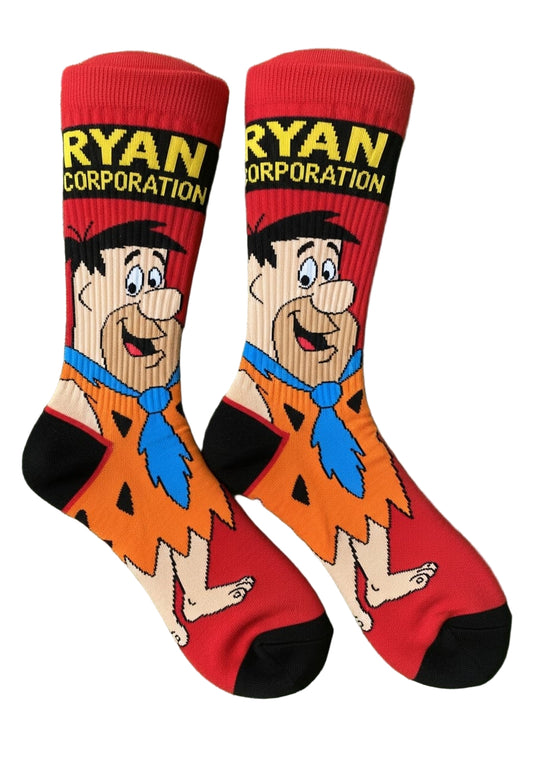 Red Fred Flintstone Socks Ryan Corporation Edition