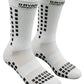 White Athletic Socks with Black Grip Sole