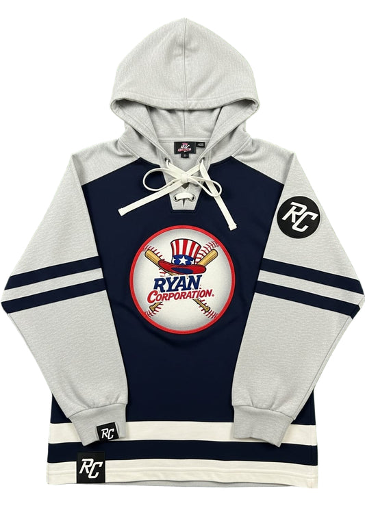 Ryan Corporation Navy & Gray Hockey Hoodie