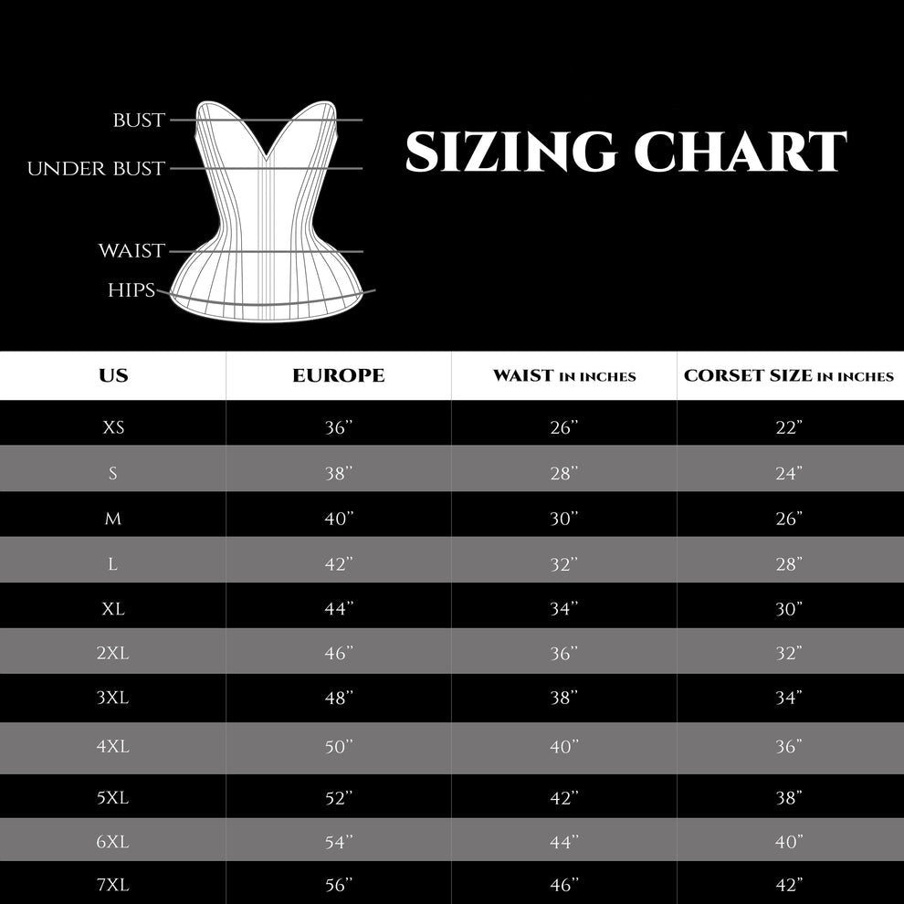 Handmade Real Leather Overbust Corset  Gothic Style & Waist Shaping