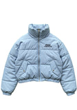 Light Blue Cropped Puffer Jacket