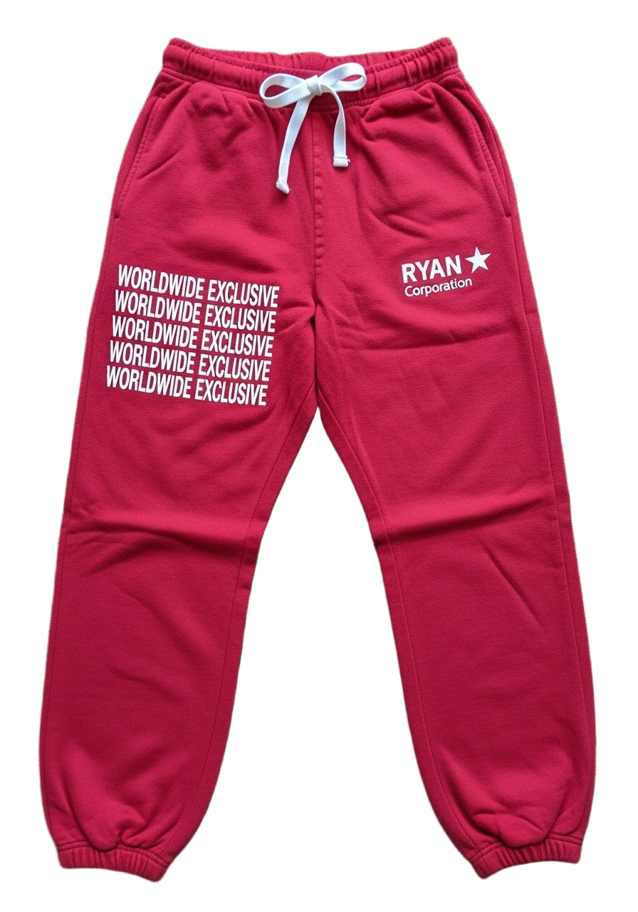 Crimson Red "WORLDWIDE EXCLUSIVE Sweatpants
