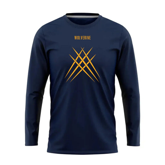 NAVY YELLOW WOLVERINE LOGO FULL SLEEVES