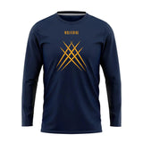 NAVY YELLOW WOLVERINE LOGO FULL SLEEVES