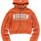 Women's Orange Cropped Zip Hoodie  Hidden Collection